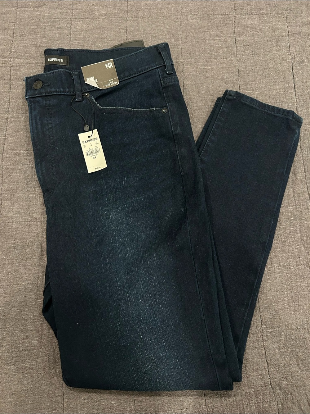 Express Women’s Skinny High-Rise Jeans in Dark Blue